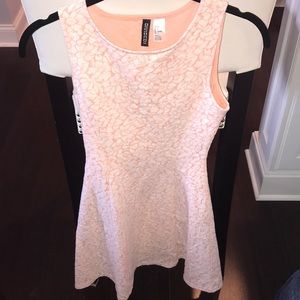 H&M Pink with white flower skater dress